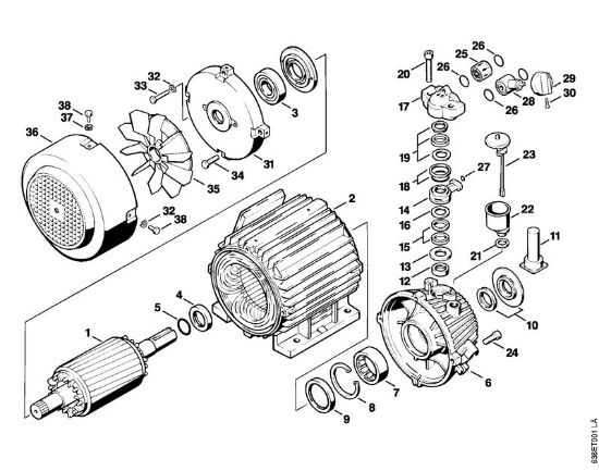Elektricni visokotlacni cistilnik (RE) RE 830 W Elektromotor, ohišje crpalke della Marca Stihl