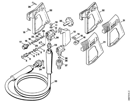 Elektricni visokotlacni cistilnik (RE) RE 830 W Pištola della Marca Stihl