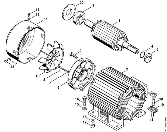 Elektricni visokotlacni cistilnik (RE) RE 840 W Elektromotor   X 22 947 954 (36.95) della Marca Stihl
