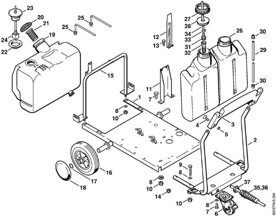 Elektricni visokotlacni cistilnik (RE) RE 840 W Vozicek della Marca Stihl