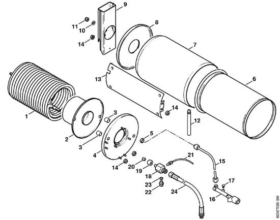 Elektricni visokotlacni cistilnik (RE) RE 880 W Izmenjevalnik toplote   1 35 804 112 (21.2001) della Marca Stihl