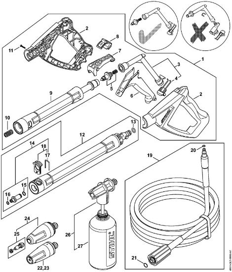 Elektricni visokotlacni cistilnik (RE) RE 90 - 4951 Pištola, brizgalna cev della Marca Stihl