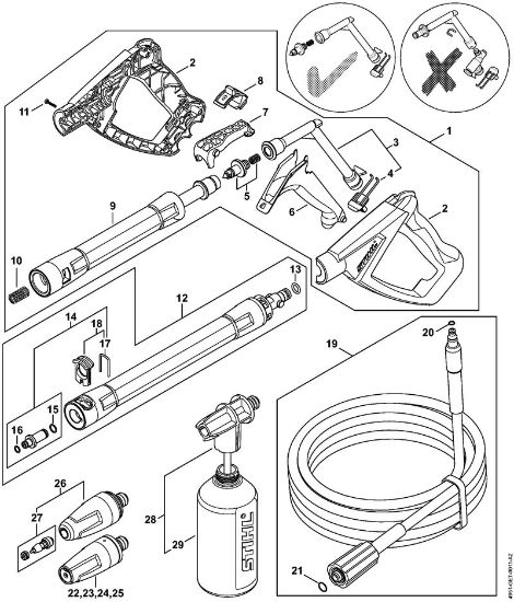 Elektricni visokotlacni cistilnik (RE) RE 95 Pištola, brizgalna cev della Marca Stihl