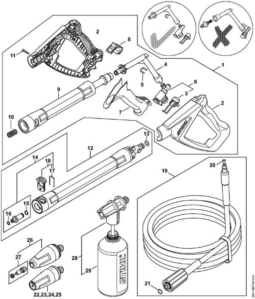 Elektricni visokotlacni cistilnik (RE) RE 95 Pištola, brizgalna cev della Marca Stihl