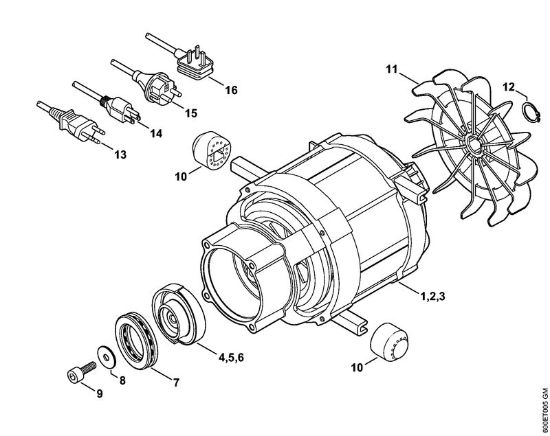 Elektricni visokotlacni cistilnik (RE) RE 98 Elektromotor, prikljucni kabel della Marca Stihl