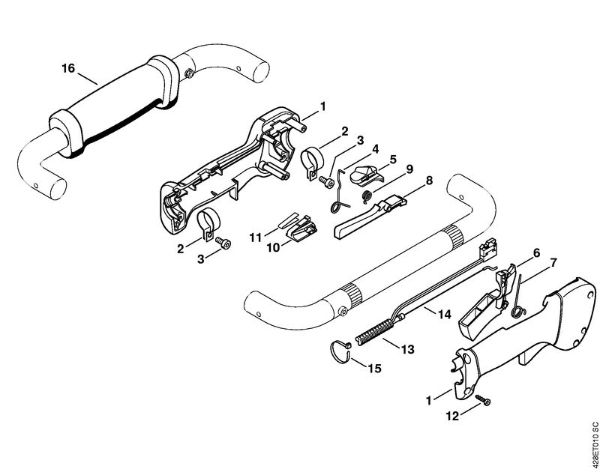 BT 121 BT 121 Upravljalni rocaj della Marca Stihl