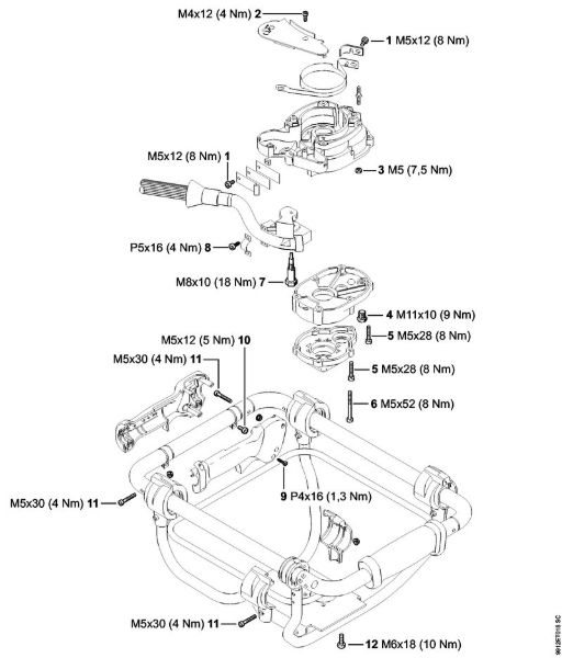 BT 130 BT 130-Z Pritezni momenti della Marca Stihl