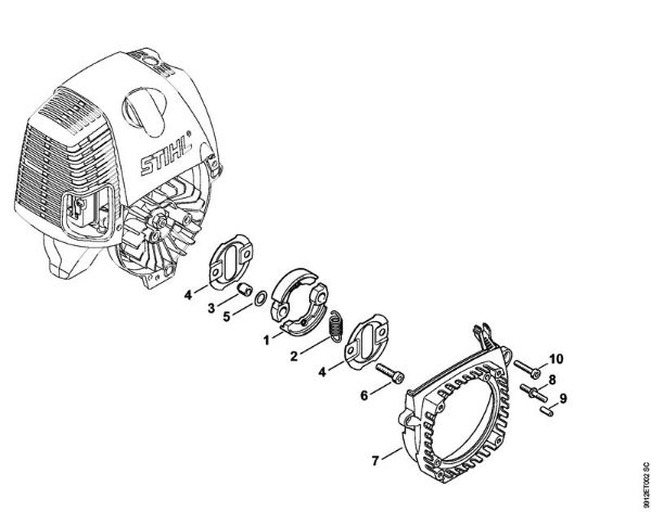 BT 130 BT 130-Z Sklopka, ohišje ventilatorja della Marca Stihl