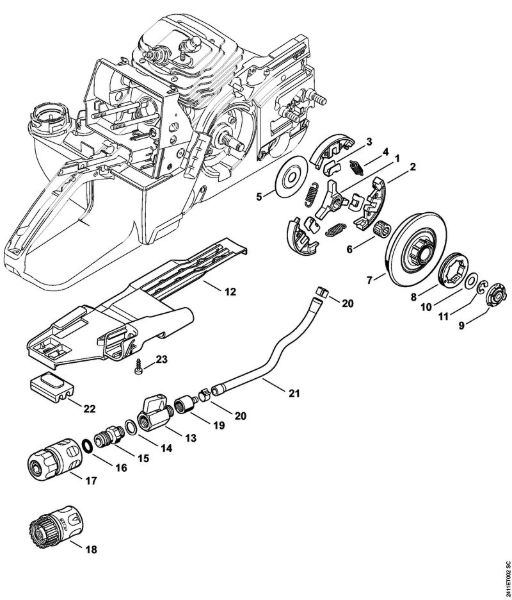 GS 461 GS 461 Sklopka, prikljucek za vodo della Marca Stihl