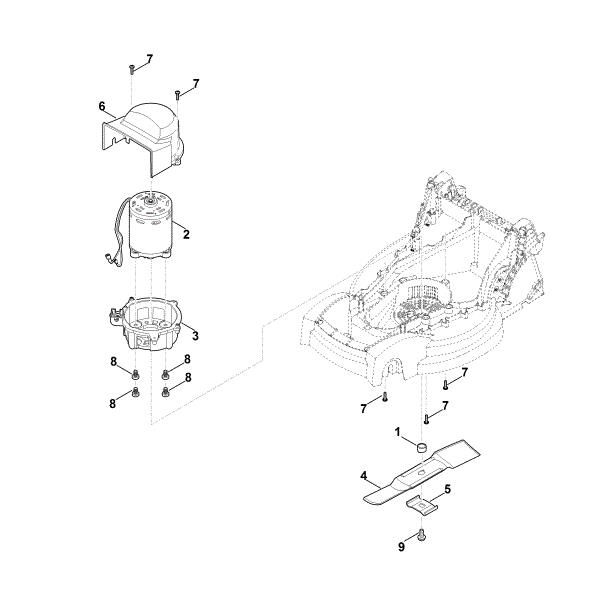 Slika D - Motor, nož MA 235.0
