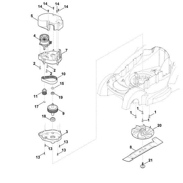 Slika D - Motor, nož MA 339.1 C