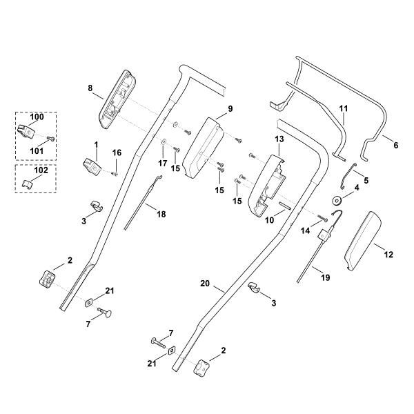 Slika A - Zgornji del krmila MB 2.0 RTX