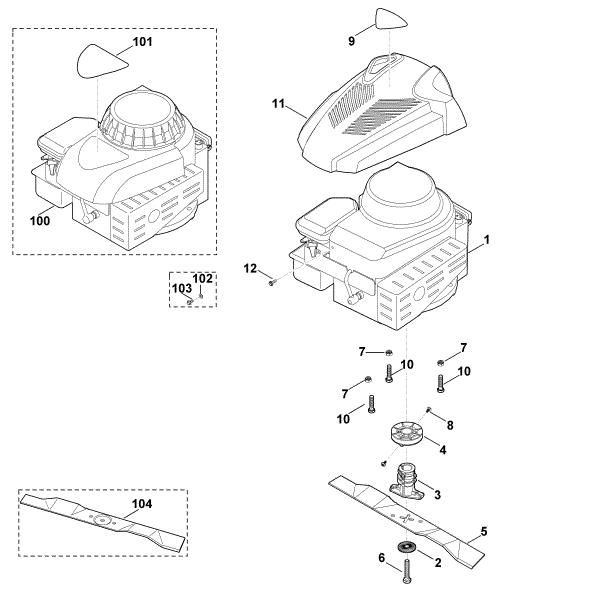 Slika E - Motor, nož MB 2.0 RTX