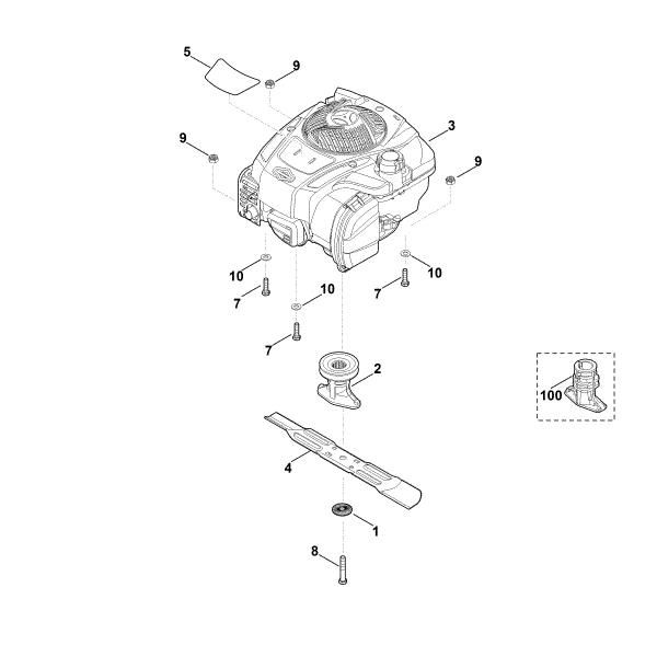 Slika D - Motor, nož MB 253.1