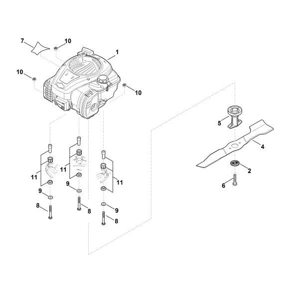 Slika D - Motor, nož MB 3.1 RTX