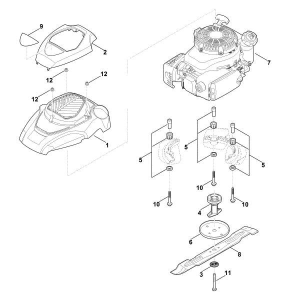 Slika E - Motor, nož MB 4.1 RTP