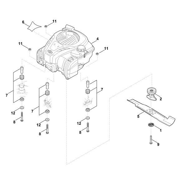 Slika D - Motor, nož MB 448.1 PC