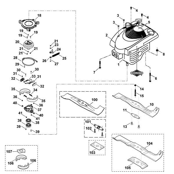 Slika E - Motor, nož MB 555 BS