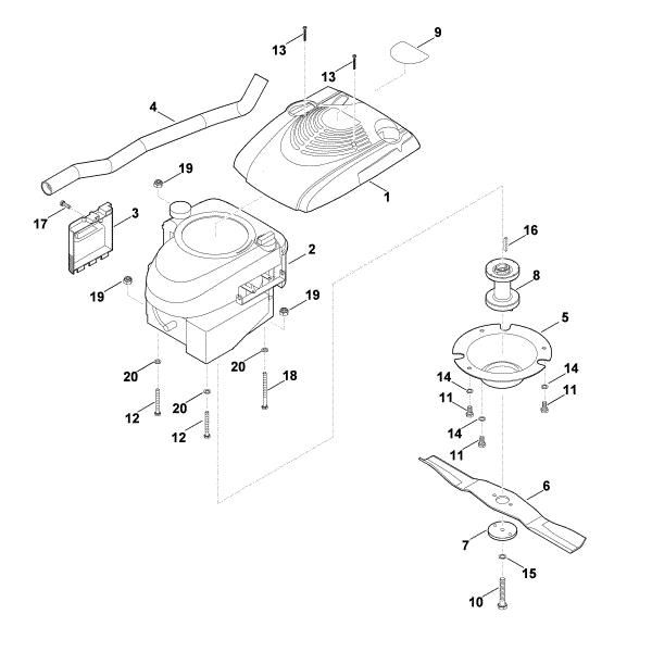 Slika D - Motor, nož MB 6.1 RH