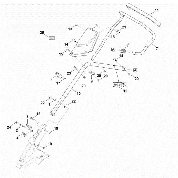Slika B - Spodnji del krmila MB 650.3 T