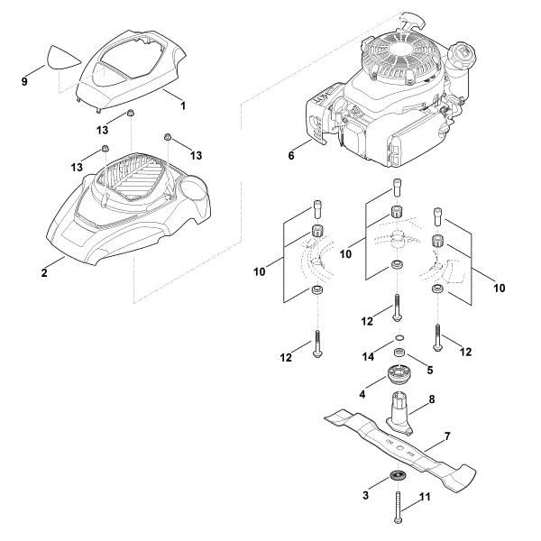 Slika F - Motor, nož MB 650.3 V