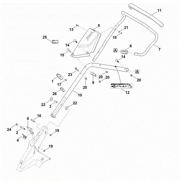Slika B - Spodnji del krmila MB 650.3 VE