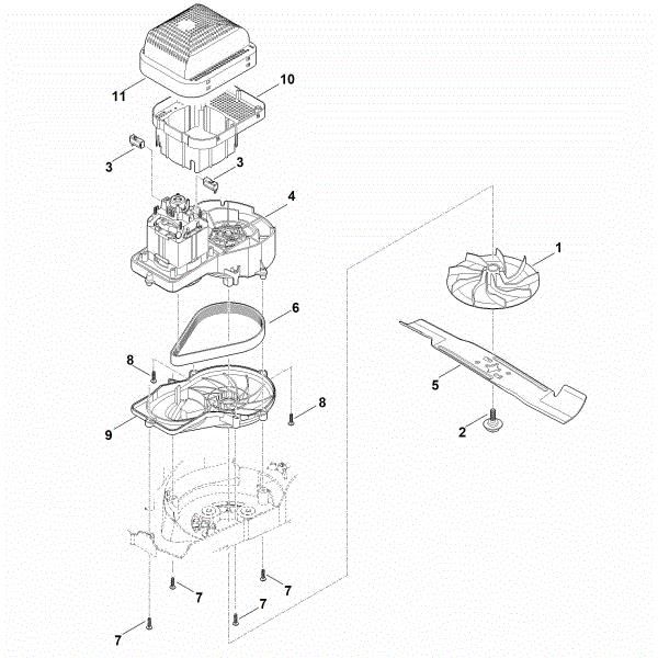 Slika D - Motor, nož ME 443.1