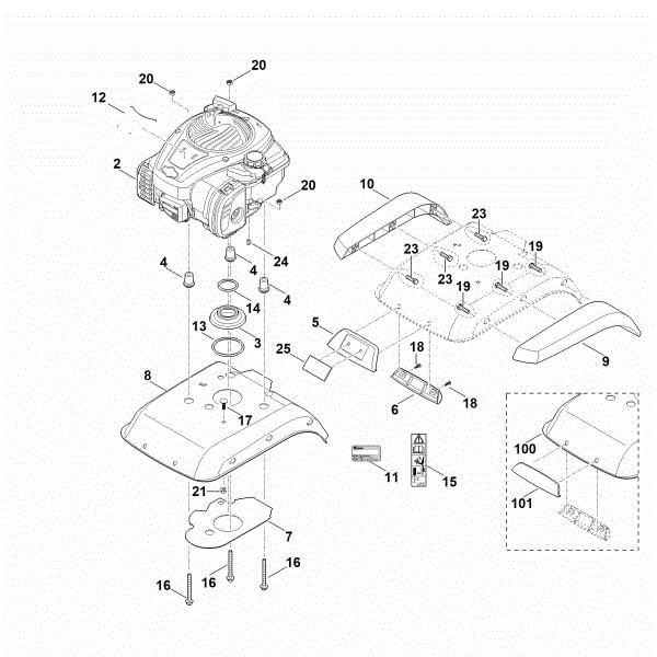 Slika C - Pokrov, motor HB 445.1 R