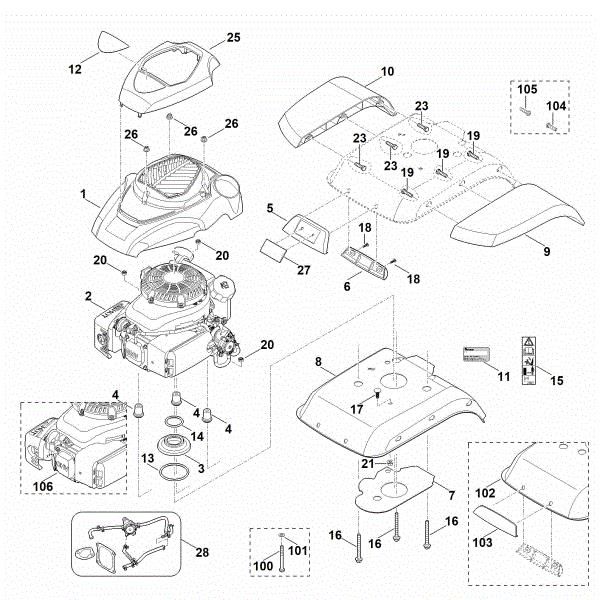 Slika C - Pokrov, motor HB 560.0