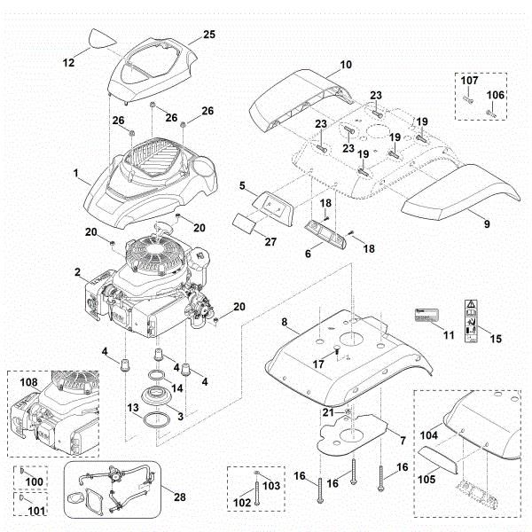 Slika C - Pokrov, motor HB 585.0