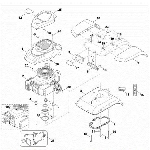 Slika C - Pokrov, motor HB 585.1