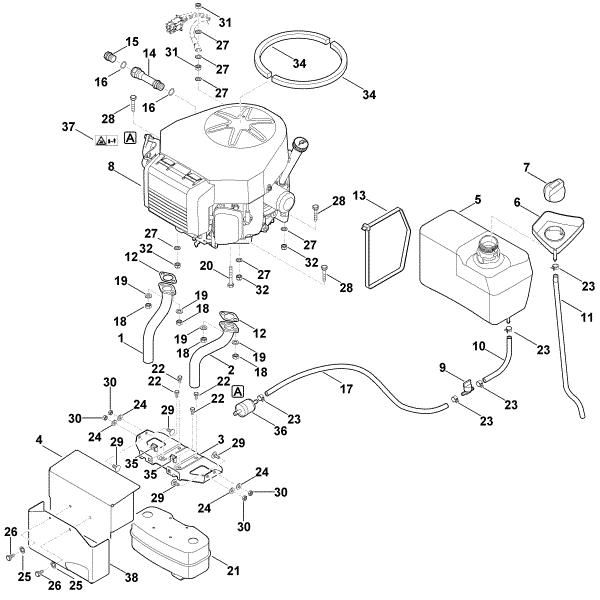 Slika I - Motor, rezervoar MT 5097.0 K