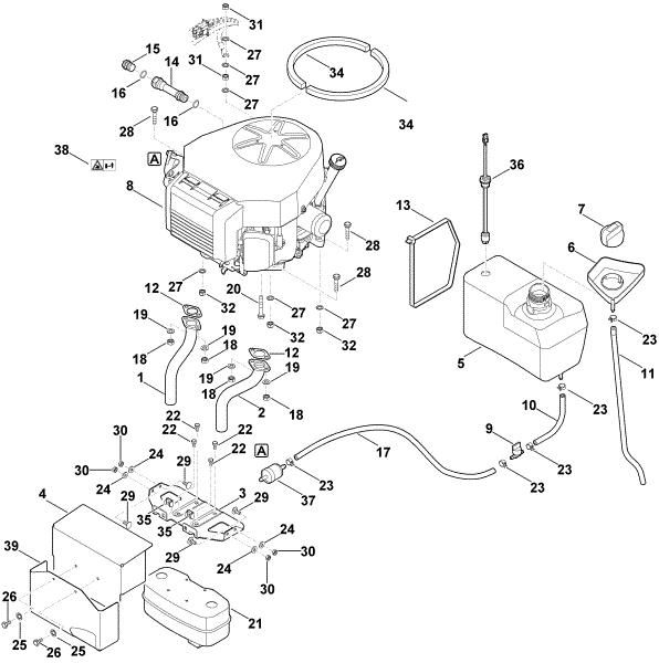 Slika I - Motor, rezervoar MT 6112.0 K