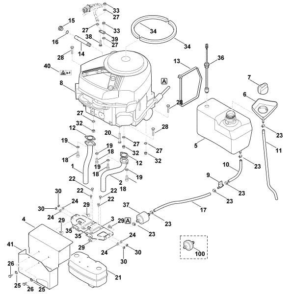 Slika I - Motor, rezervoar MT 6112.0 ZL