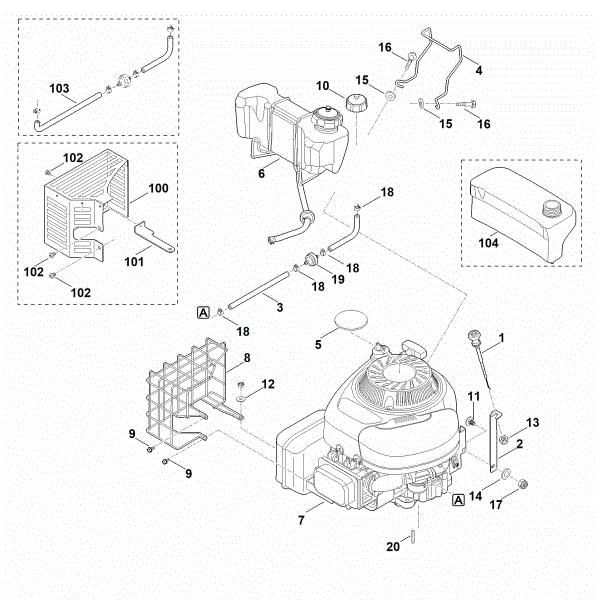 Slika C - Motor, rezervoar GB 460 C