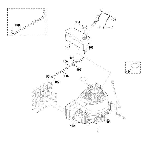 Slika C1 - Motor, rezervoar GB 460.1 C