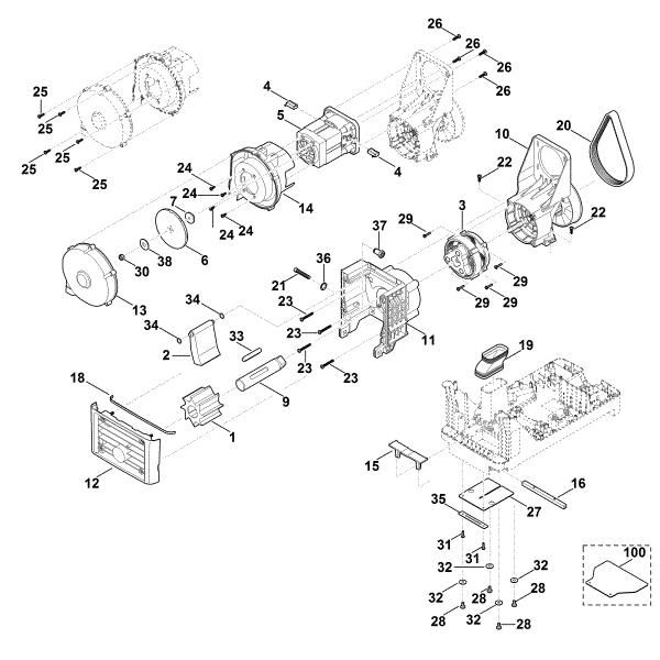 Slika C - Motor, rezalno orodje GE 135.0 L
