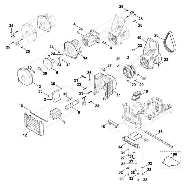 Slika C - Motor, rezalno orodje GE 140.0 L