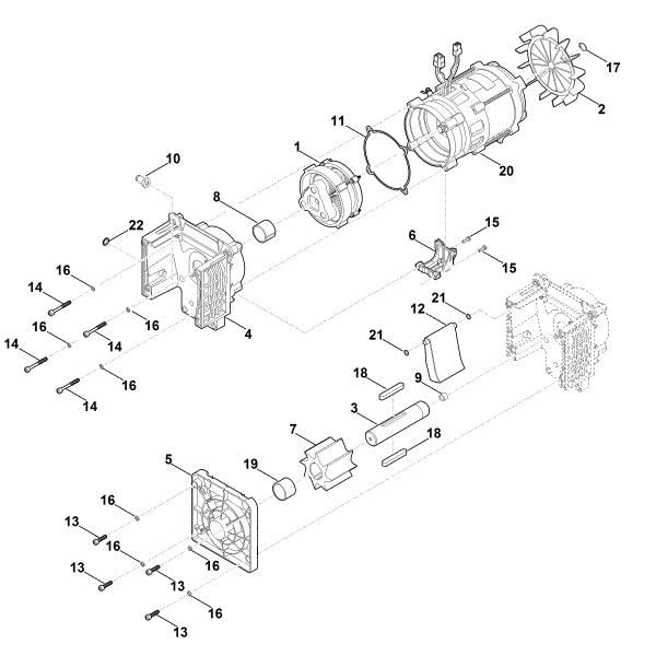 Slika E - Motor, rezalno orodje GE 35.1 L