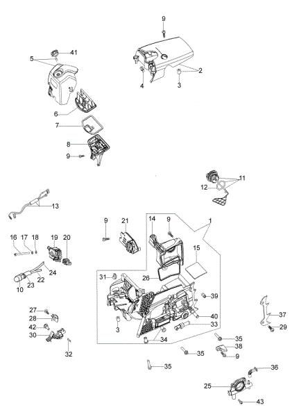 Crankcase GS 44 (Euro 0) Chainsaw