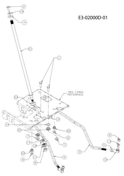 Steering assembly KROSSER 92/16 H Cat. 2010 Garden tractor
