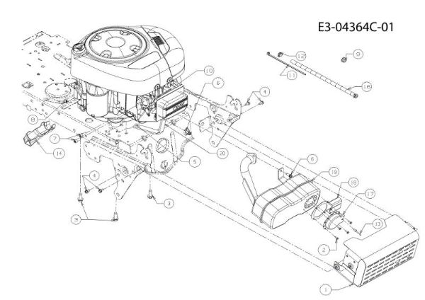 Engine KROSSER 80/12,5 T Cat.2010 Garden tractor