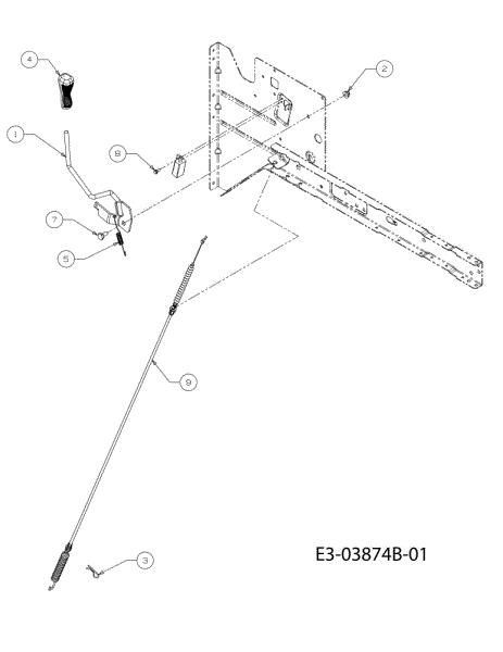 Traction lever KROSSER 92/15,5 T Cat.2010 Garden tractor