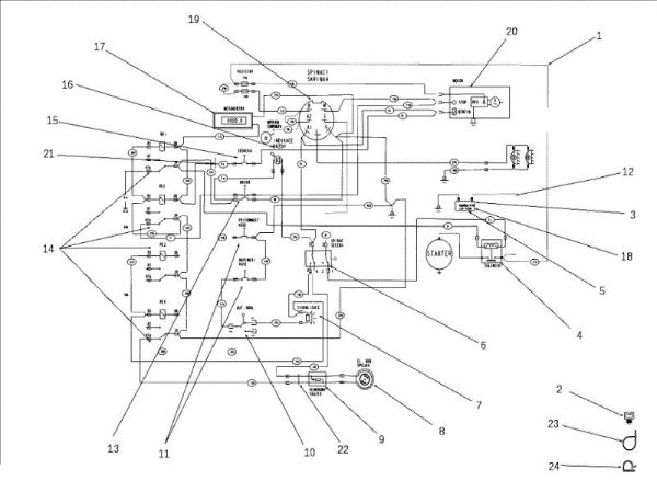 Electric diagram OM 105J/22H Cat.2010 Garden tractor (only for the German market)