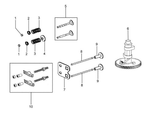Valve and governor MH 150RK (K700 H - SN T210) Rotary tiller