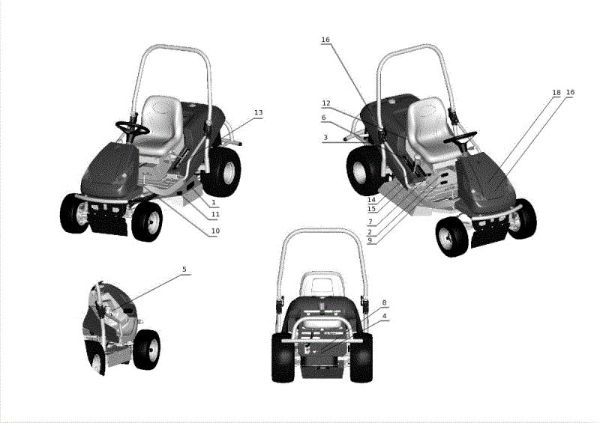 Labels APACHE 92 4x4 EVO Cat.2011 Garden tractor
