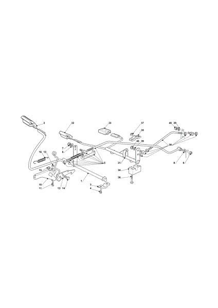 Brake and gearbox controls OM 93C/13,5H Cat.2011 Garden tractor