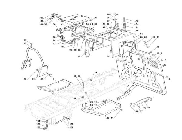 Frame OM 102C/18,5H Cat.2011 Garden tractor