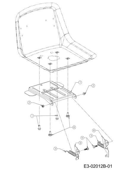 Seat support KROSSER 92/16 H Cat. 2011 (13XXXXXX636) Garden tractor
