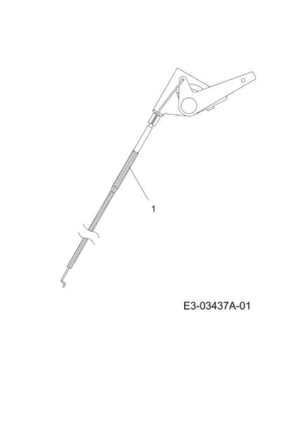 Throttle cable KROSSER 105/22 H Cat. 2011 (13XXXXXX636) Garden tractor